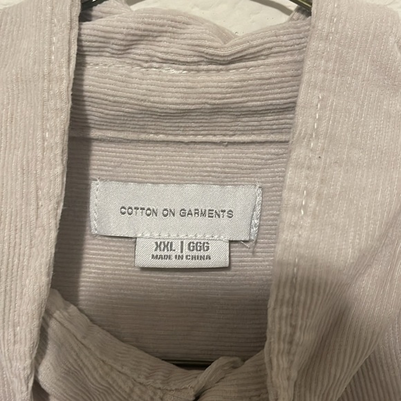 COTTON ON CORDUROY SHIRT in CREAM - Picture 3 of 3